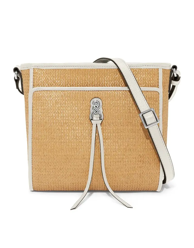 Astrid Straw Organizer Bag in White