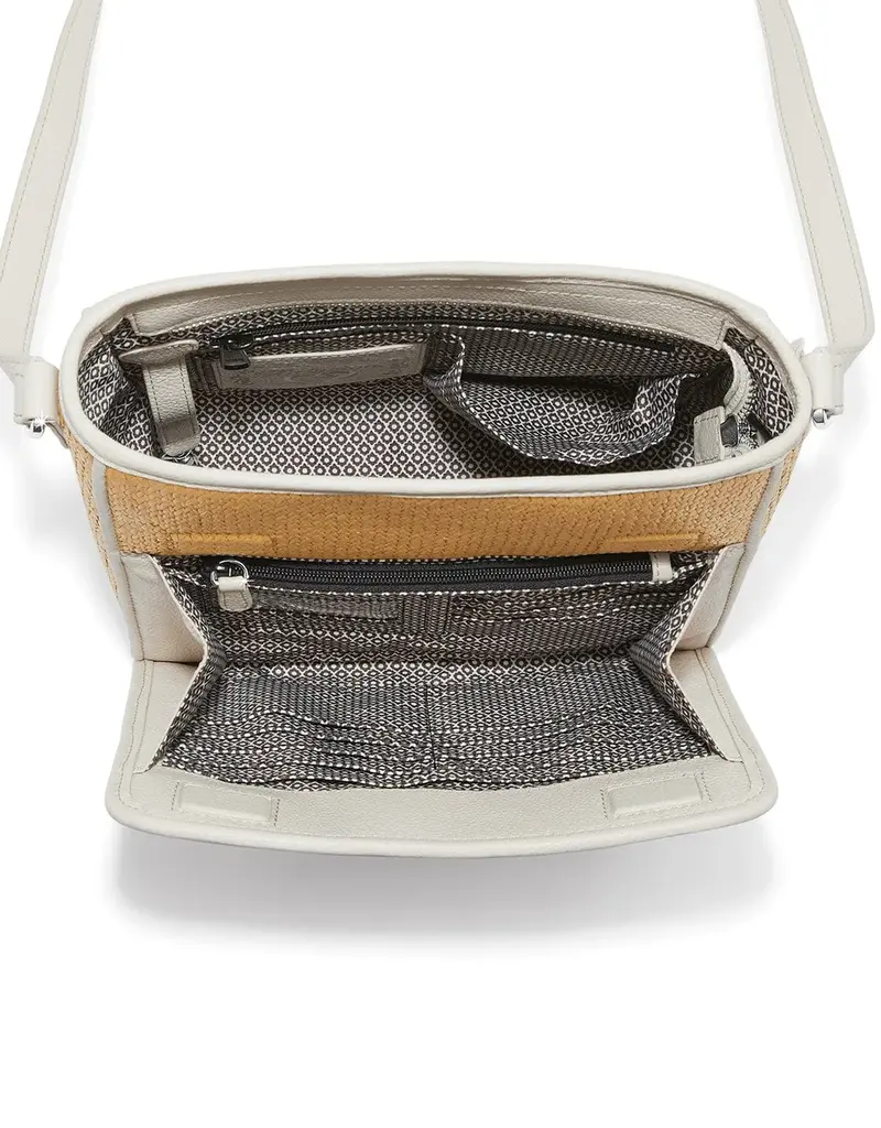 Astrid Straw Organizer Bag in White