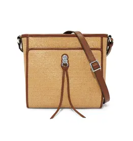 Astrid Straw Organizer Bag in Bourbon