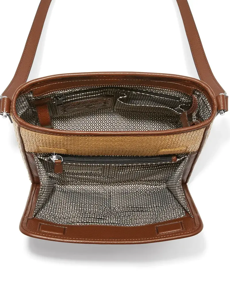 Astrid Straw Organizer Bag in Bourbon