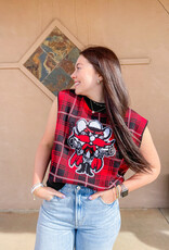 J.HOFFMAN'S Red Raider Plaid Sweater Vest
