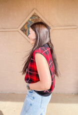 J.HOFFMAN'S Red Raider Plaid Sweater Vest