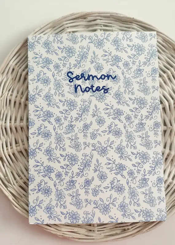 J.HOFFMAN'S Sermon Notes - Blue Floral