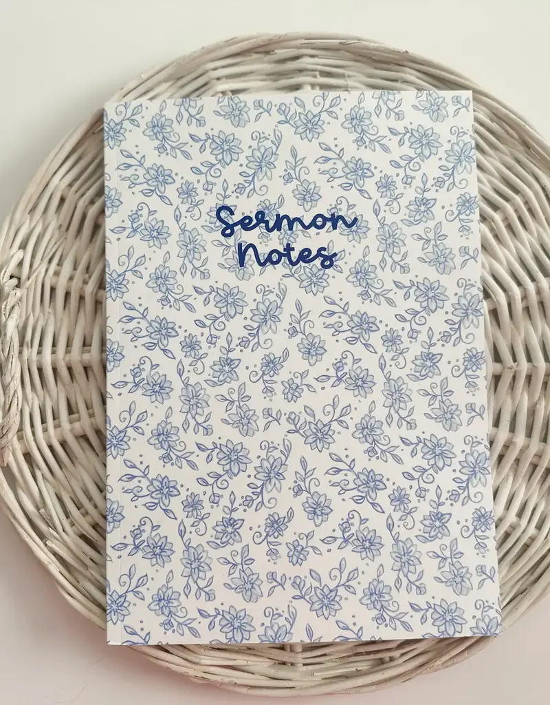 J.HOFFMAN'S Sermon Notes - Blue Floral