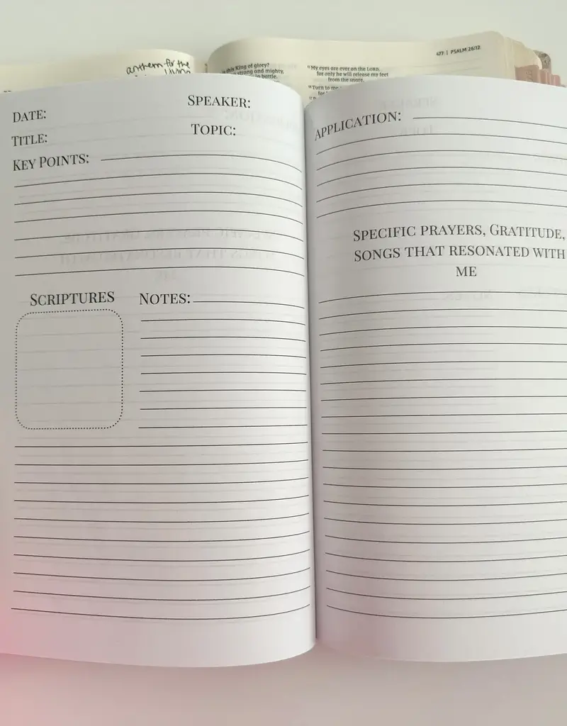 J.HOFFMAN'S Sermon Notes - Blue Floral