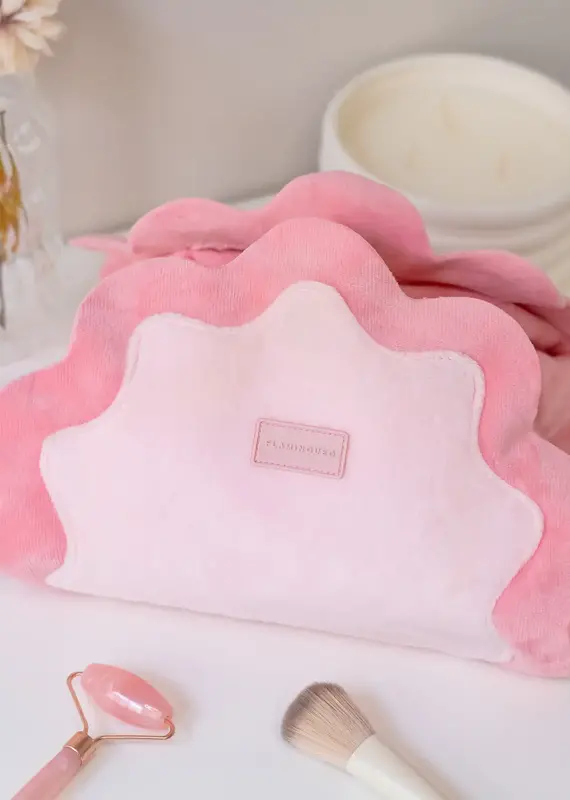 J.HOFFMAN'S Cosmetic Bag w/ Gathering Closure-Pink