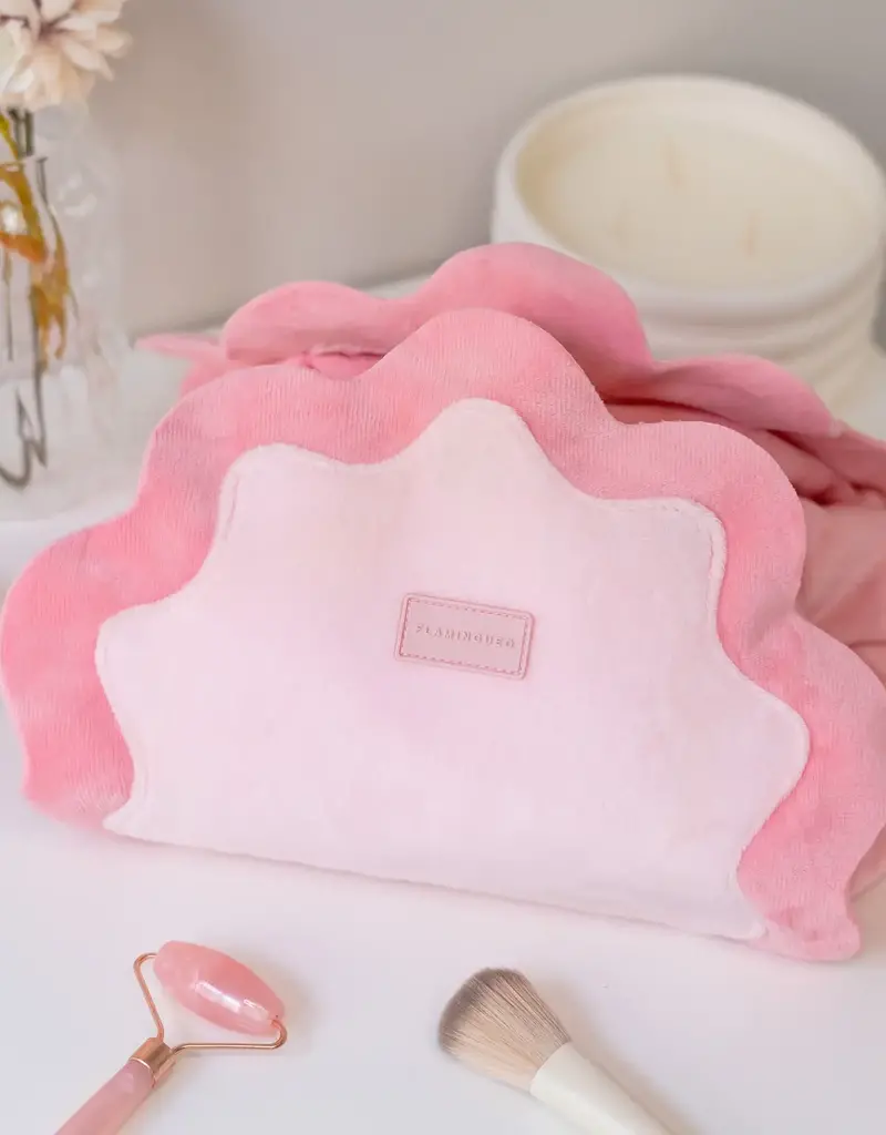 J.HOFFMAN'S Cosmetic Bag w/ Gathering Closure-Pink