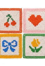 J.HOFFMAN'S Beaded Coaster Set