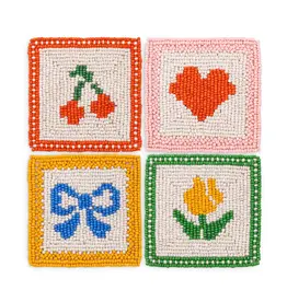 J.HOFFMAN'S Beaded Coaster Set