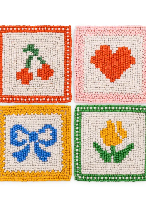 J.HOFFMAN'S Beaded Coaster Set