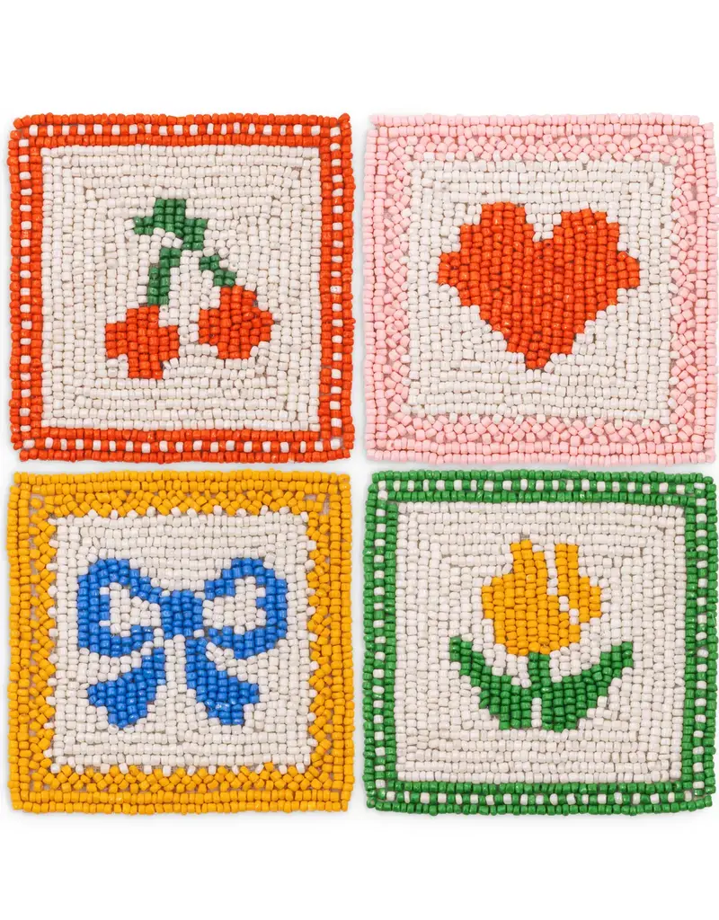 J.HOFFMAN'S Beaded Coaster Set