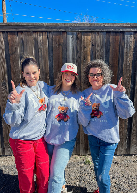 J.HOFFMAN'S - LICENSE **JHOFF ORIGINAL DESIGN** TTU Teddy Sweatshirt