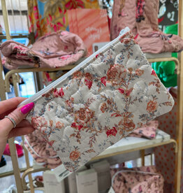 J.HOFFMAN'S Natalie Pink Quilted Makeup Bag - Small