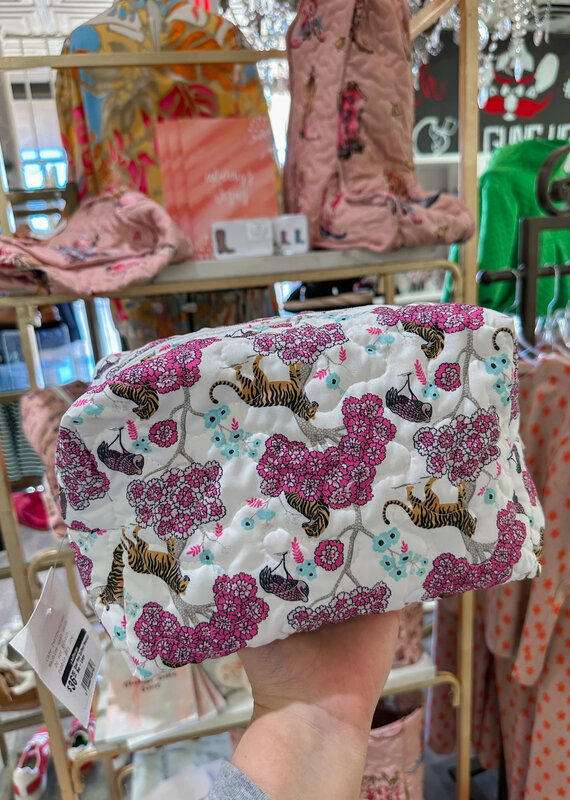 J.HOFFMAN'S Opal Pink Quilted Makeup Bag - Large