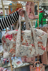 J.HOFFMAN'S Natalie Floral Pink Quilted Duffle Bag