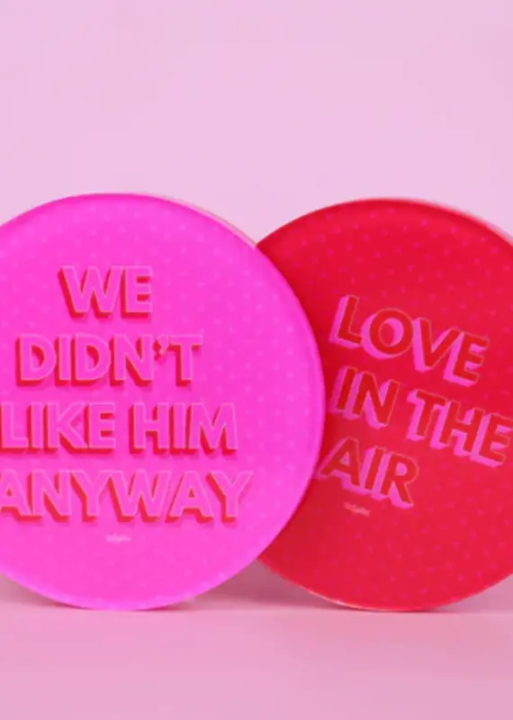 J.HOFFMAN'S Love is in the Air/Didn't like Him Coaster Sert