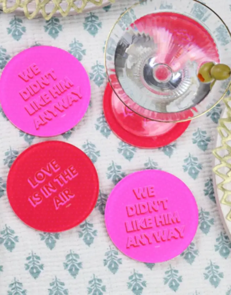 J.HOFFMAN'S Love is in the Air/Didn't like Him Coaster Sert