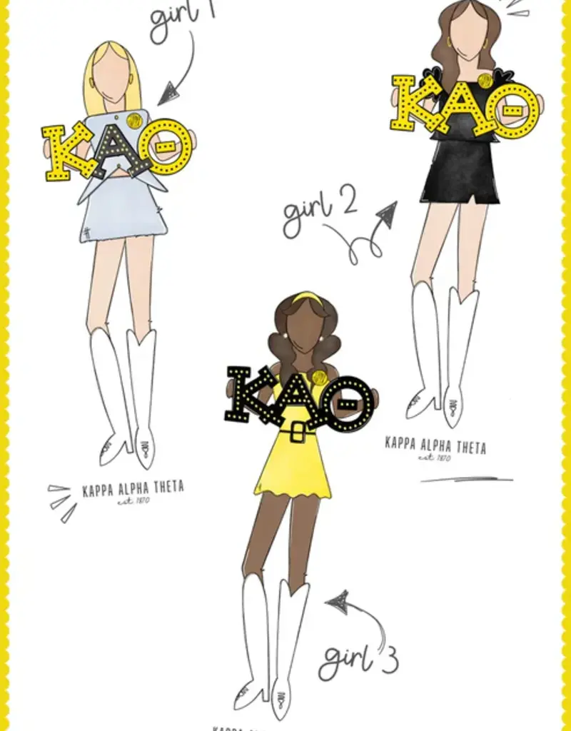 J.HOFFMAN'S Kappa Alpha Theta Block Shelfie
