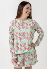 J.HOFFMAN'S Annie Happy Blooms Short Set- Pink