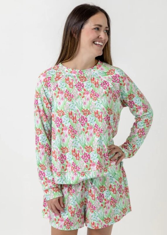 J.HOFFMAN'S Annie Happy Blooms Short Set- Pink