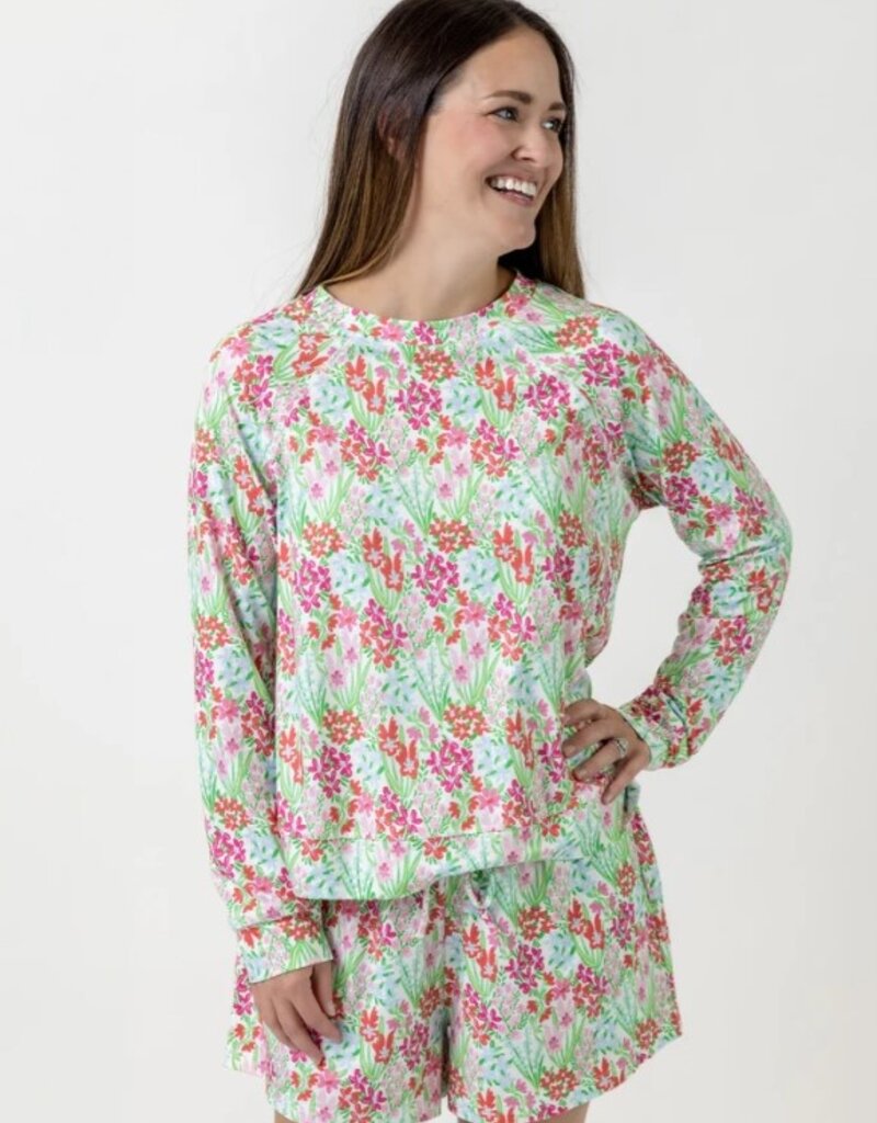 J.HOFFMAN'S Annie Happy Blooms Short Set- Pink