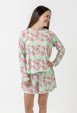 J.HOFFMAN'S Annie Happy Blooms Short Set- Pink