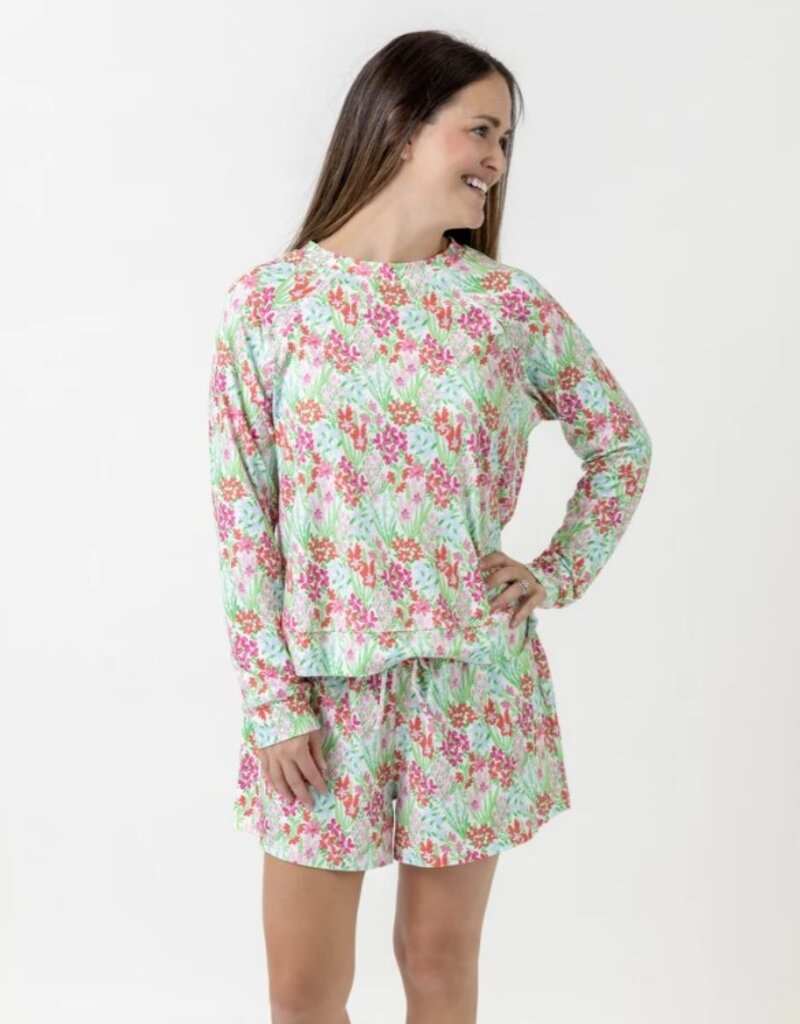 J.HOFFMAN'S Annie Happy Blooms Short Set- Pink