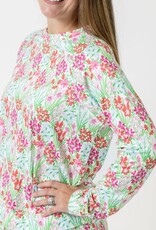 J.HOFFMAN'S Annie Happy Blooms Short Set- Pink