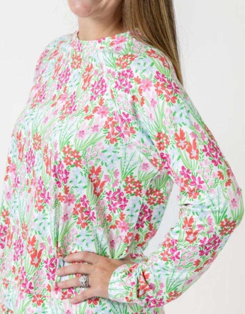 J.HOFFMAN'S Annie Happy Blooms Short Set- Pink