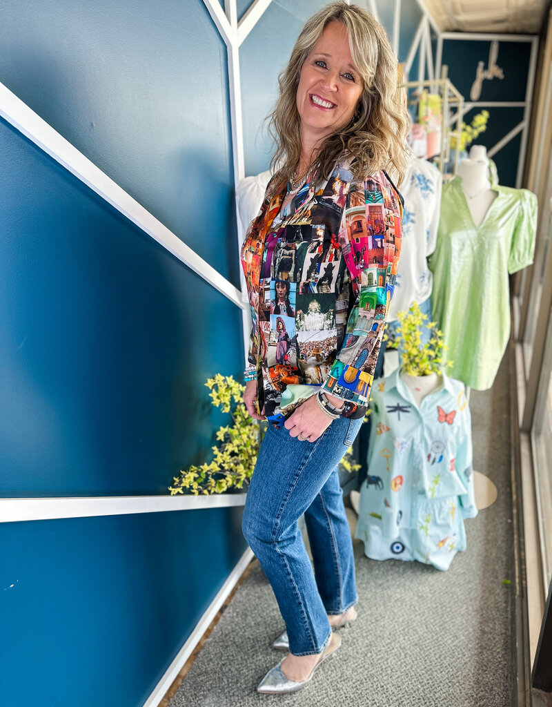 J.HOFFMAN'S Henni Patch Top - Doors/Cowgirl