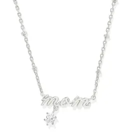 KENDRA SCOTT Mom Crystal Pendant Necklace