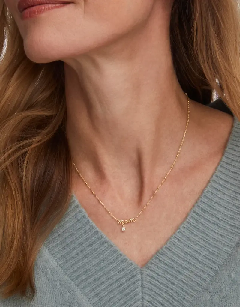 KENDRA SCOTT Mom Crystal Pendant Necklace