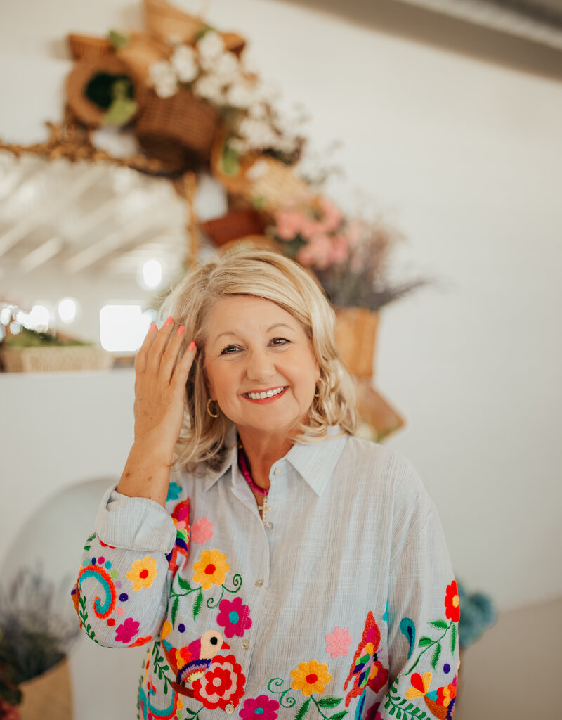 J.HOFFMAN'S Birdie Embroidered Top