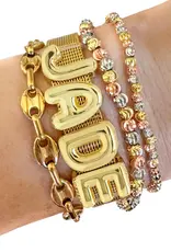 J.HOFFMAN'S Bubble Initial Smooth Gold Charms