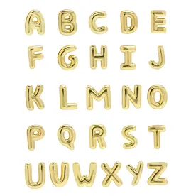 J.HOFFMAN'S Bubble Initial Smooth Gold Charms