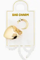 J.HOFFMAN'S Bag Charm Keychain- Heart Bow Croquette