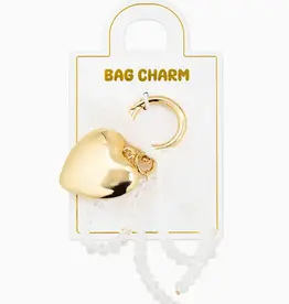 J.HOFFMAN'S Bag Charm Keychain- Heart Bow Croquette