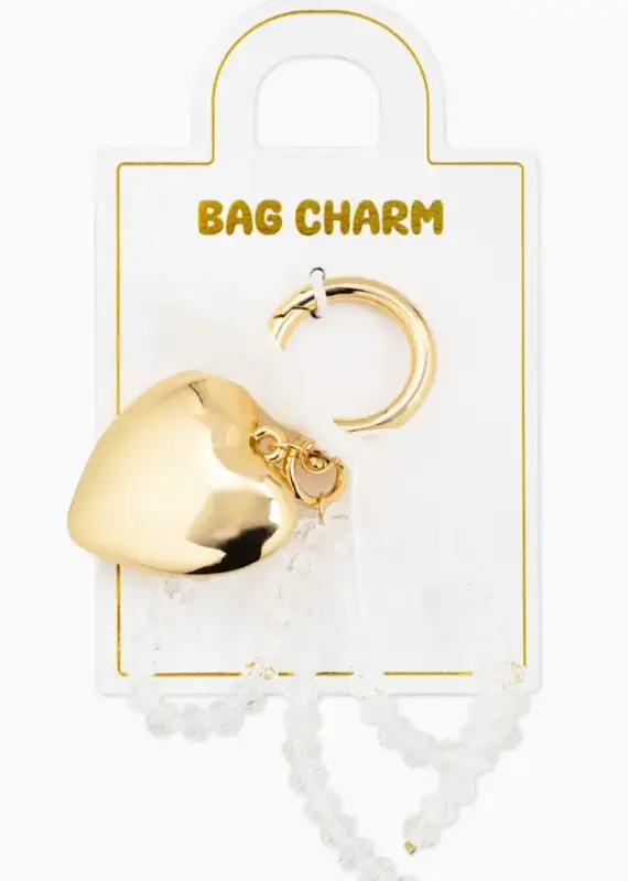 J.HOFFMAN'S Bag Charm Keychain- Heart Bow Croquette