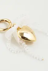 J.HOFFMAN'S Bag Charm Keychain- Heart Bow Croquette