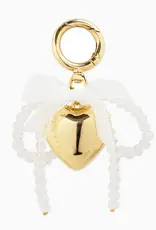 J.HOFFMAN'S Bag Charm Keychain- Heart Bow Croquette