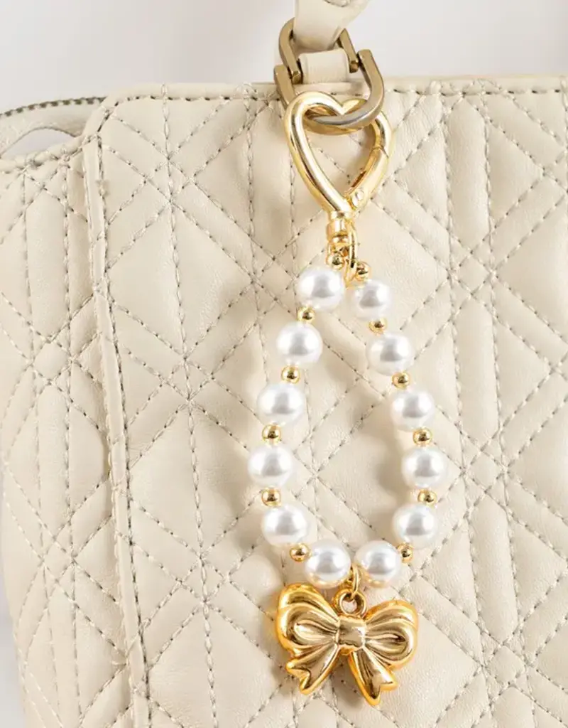 J.HOFFMAN'S Bag Charm - Bow & Pearl Loop