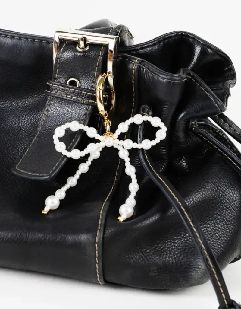 J.HOFFMAN'S Bag Charm Keychain- Mixed Pearl Croquette