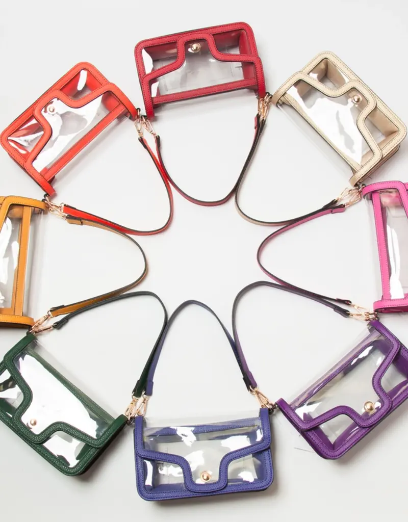 J.HOFFMAN'S Game Day Stadium Clear Envelope Bag- Black