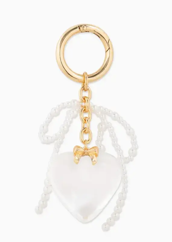 J.HOFFMAN'S Bag Charm - Puffy Heart w/ Bow