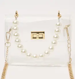 J.HOFFMAN'S Audrey Clear Bag- Pearl