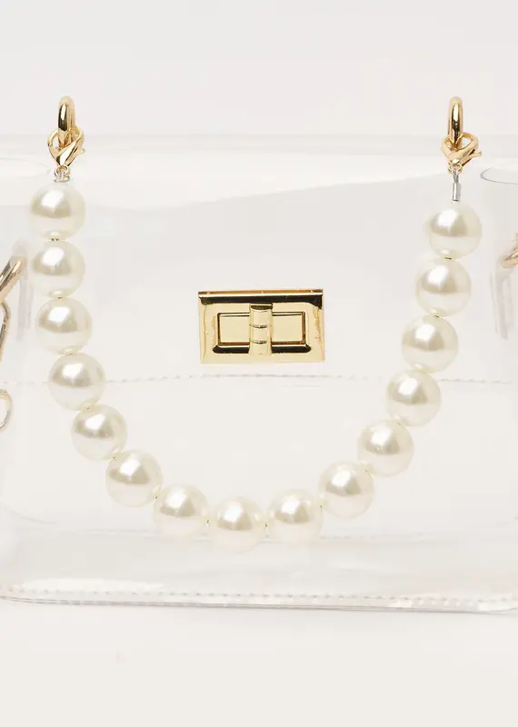 J.HOFFMAN'S Audrey Clear Bag- Pearl