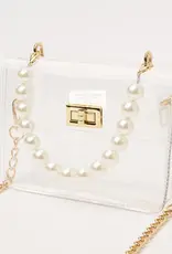 J.HOFFMAN'S Audrey Clear Bag- Pearl