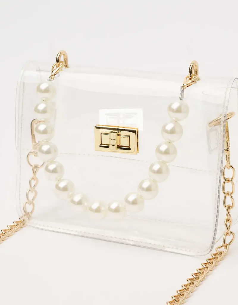 J.HOFFMAN'S Audrey Clear Bag- Pearl