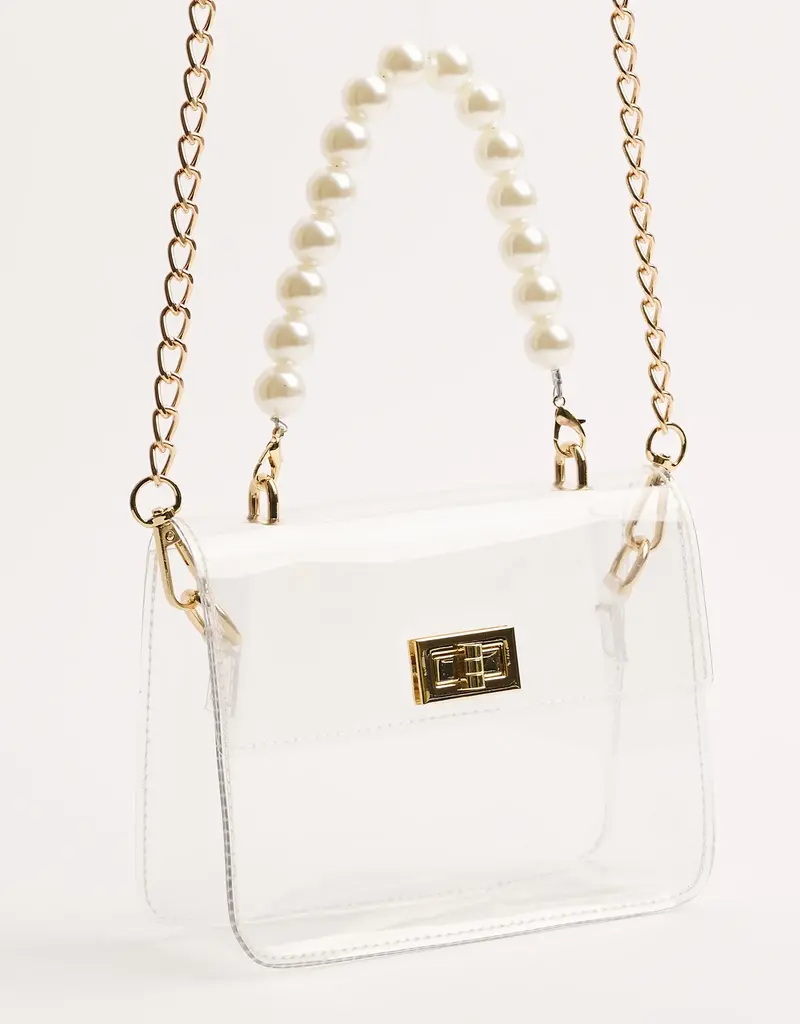 J.HOFFMAN'S Audrey Clear Bag- Pearl