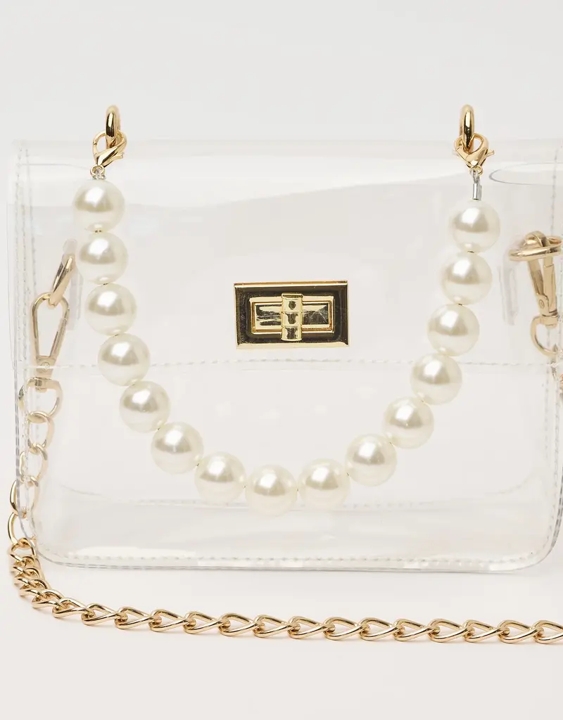 J.HOFFMAN'S Audrey Clear Bag- Pearl